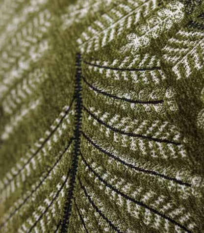 1047 Fern Leaf Cushion Cover – Jacquard Texture Design Green