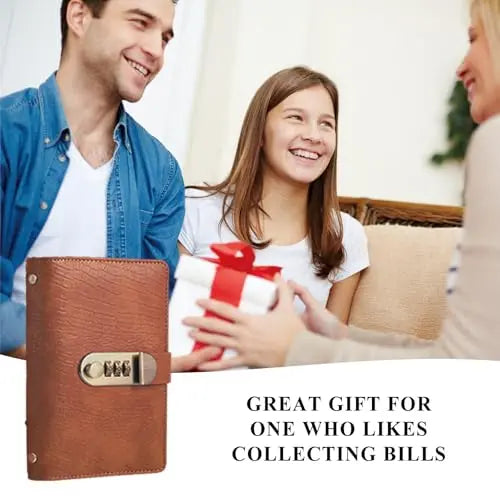 100-Pocket Banknote Collection Album with Combination Lock, Currency Binder with Clear Sleeves