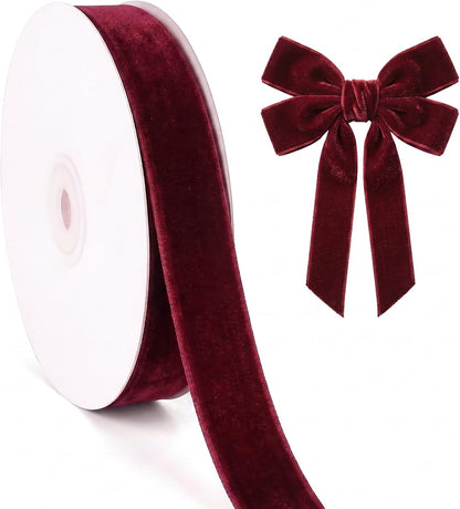Velvet Ribbon Roll - 25 Yards, 1 Inch Wide, for Christmas Gift Wrapping & Decor - image 18