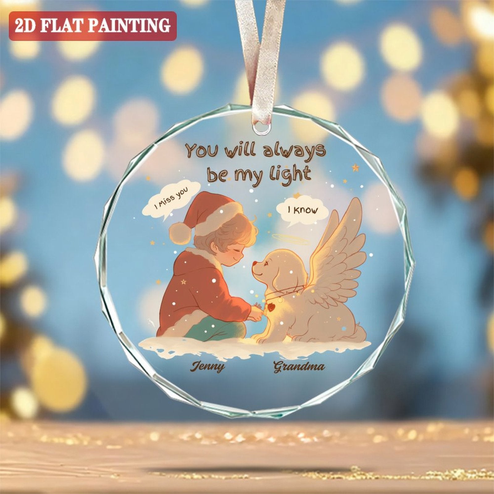 Personalized Custom Glass Ornament