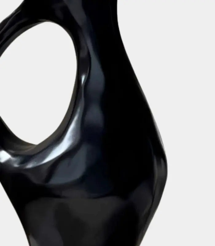 1232 Forma Black Ceramic Tabletop Vase 35 cm