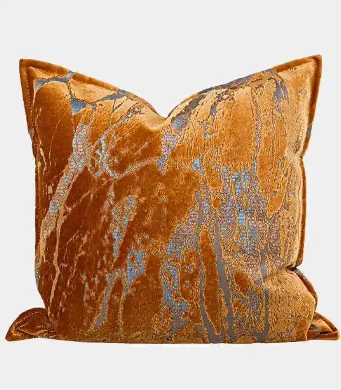 1030 Belcanto Marbled Cushion Cover – Velvet & Woven Jacquard Design