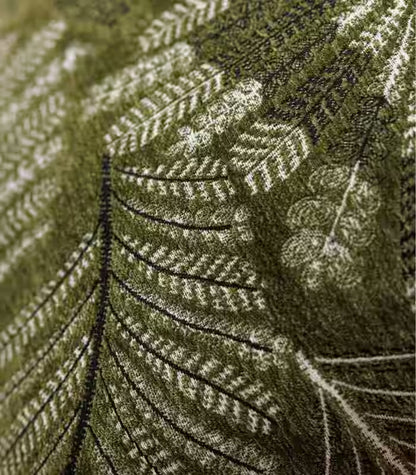 1047 Fern Leaf Cushion Cover – Jacquard Texture Design Green