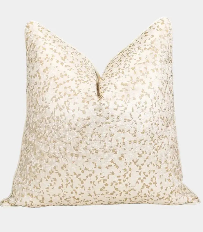 1053 Gilded Fleck Jacquard Cushion Cover – Textured Abstract Design Pillow Case