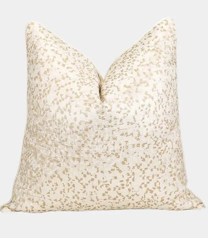 1053 Gilded Fleck Jacquard Cushion Cover – Textured Abstract Design Pillow Case