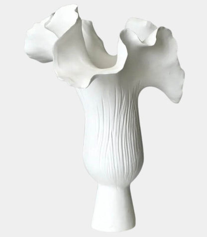 1224 Petal Bloom Ceramic Vase – Handcrafted Sculptural Design