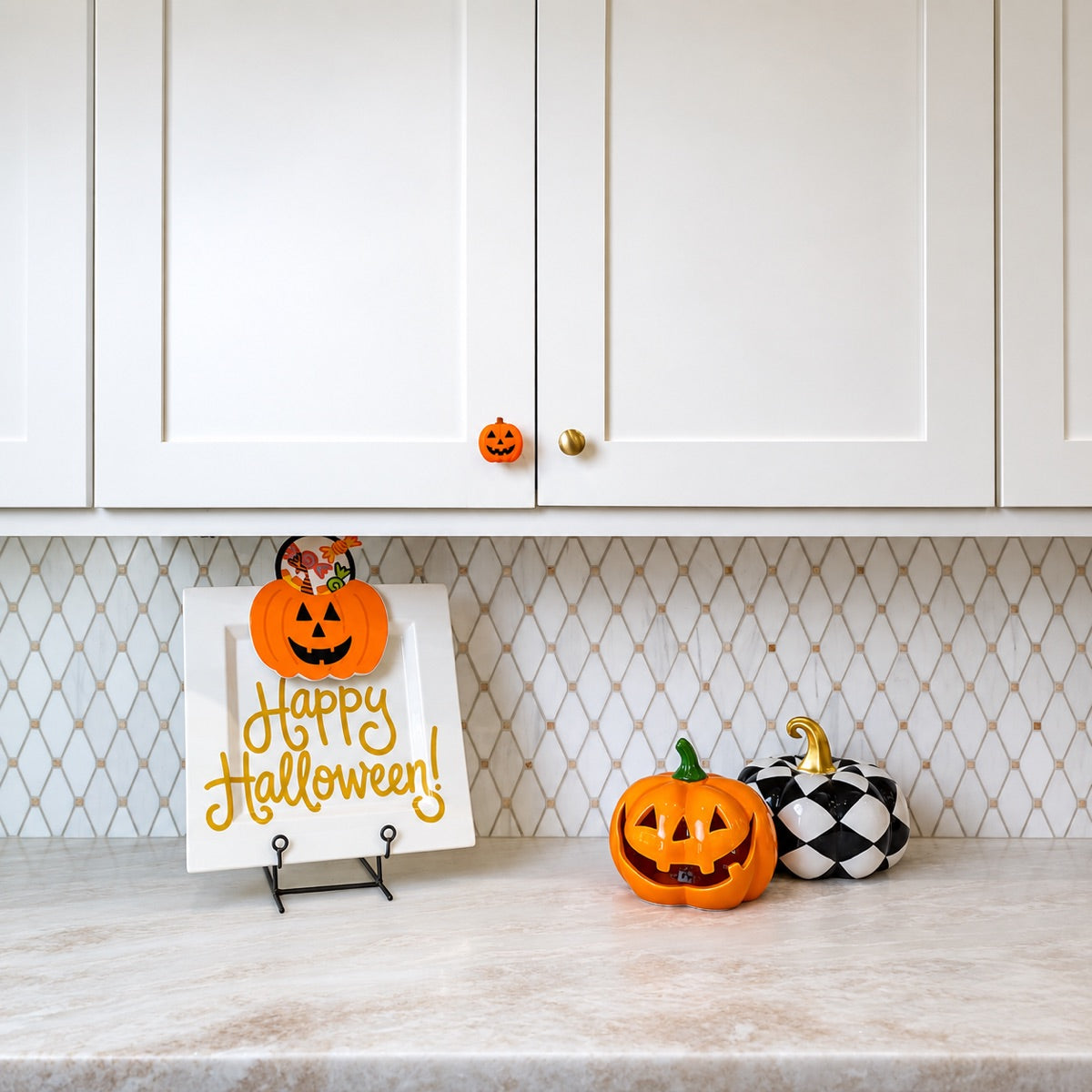 12-Pack Halloween Jack-o’-Lantern Knob Covers for Cabinets & Drawers