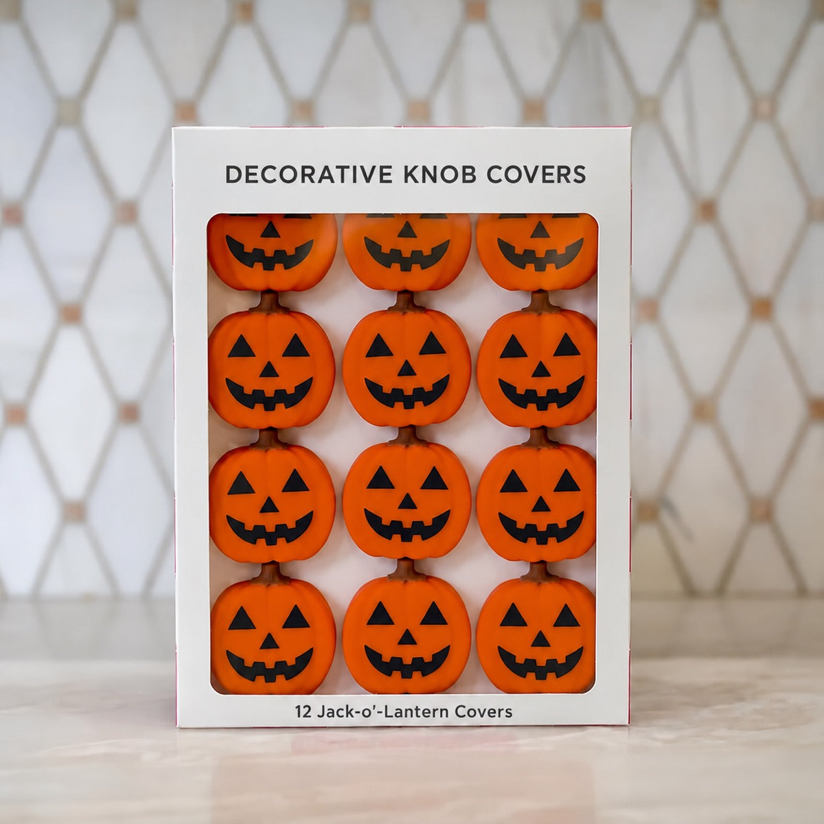 12-Pack Halloween Jack-o’-Lantern Knob Covers for Cabinets & Drawers
