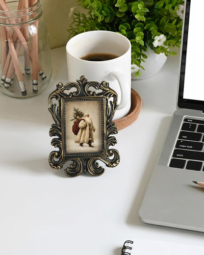 Vintage Santa Picture Frame, 4x5