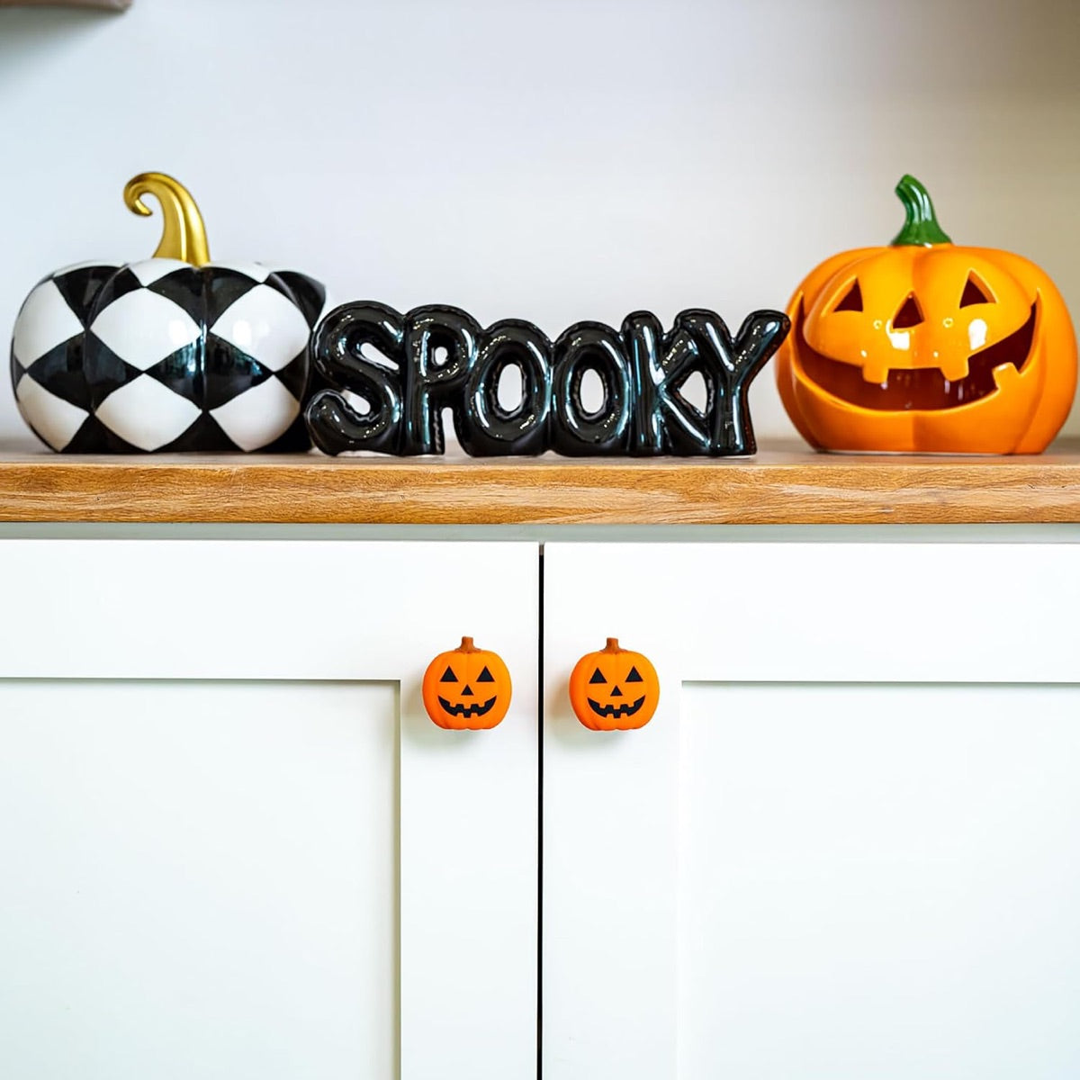 12-Pack Halloween Jack-o’-Lantern Knob Covers for Cabinets & Drawers