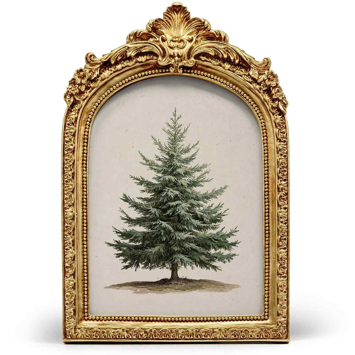 Vintage Santa Arched Frame, 6x9