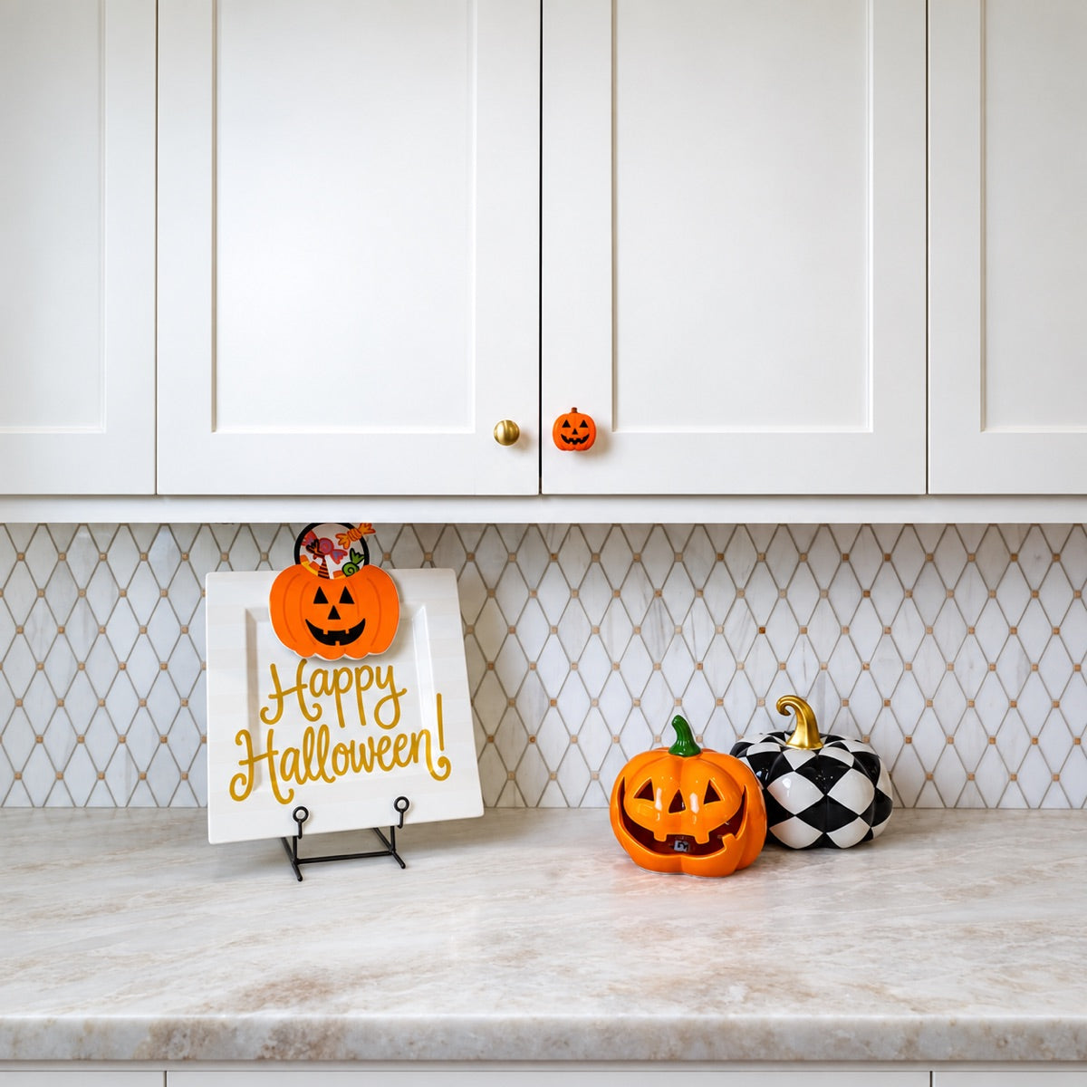 12-Pack Halloween Jack-o’-Lantern Knob Covers for Cabinets & Drawers