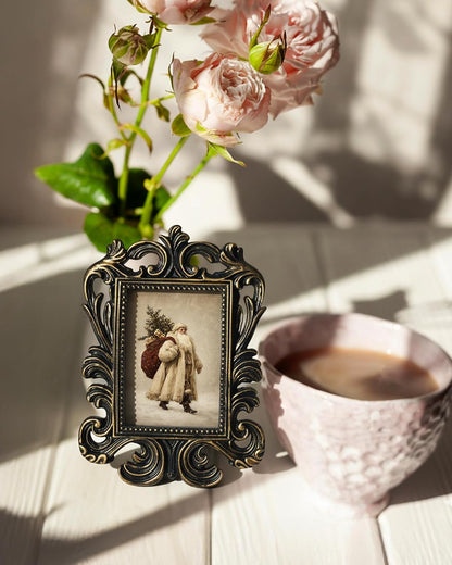 Vintage Santa Picture Frame, 4x5