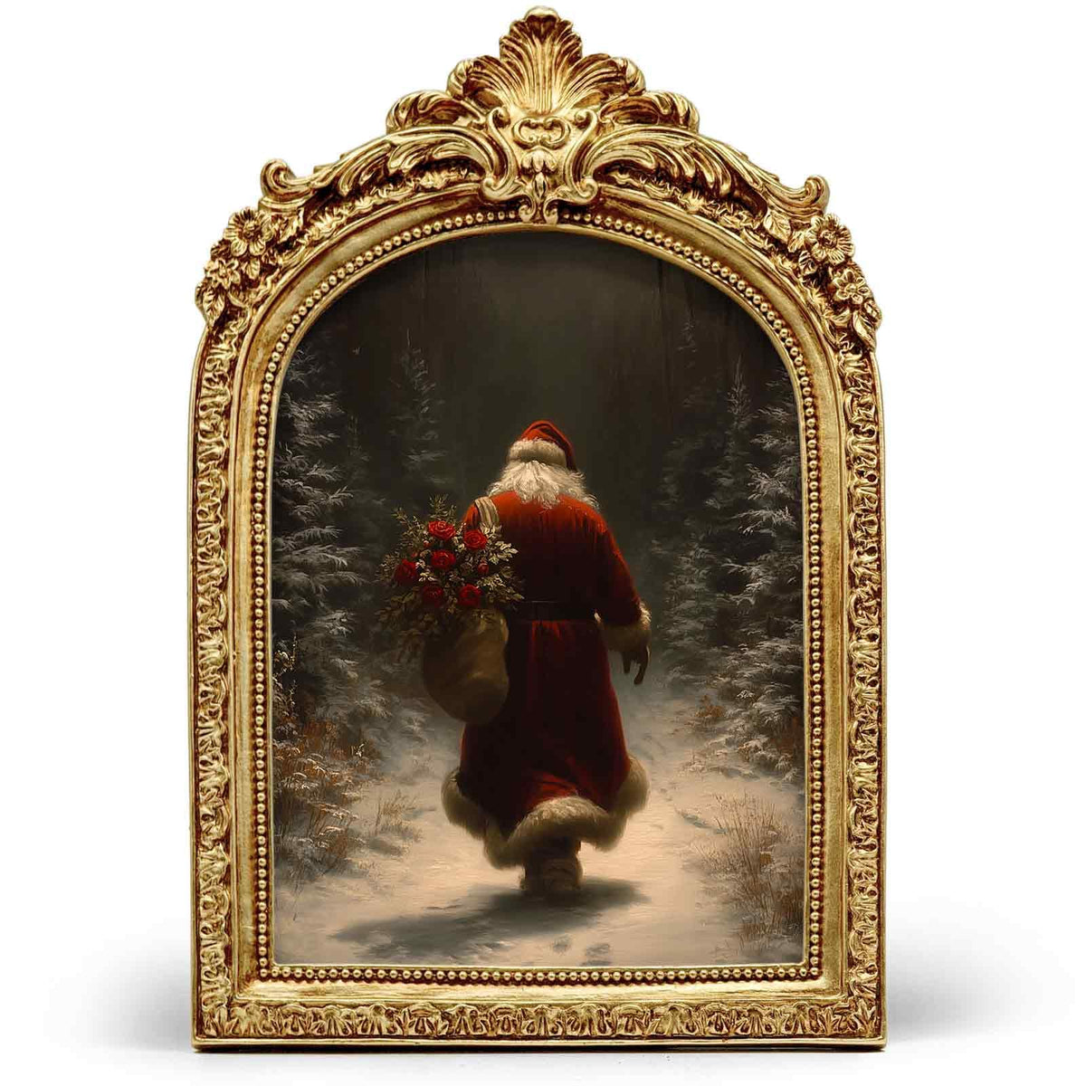 Vintage Santa Arched Frame, 6x9