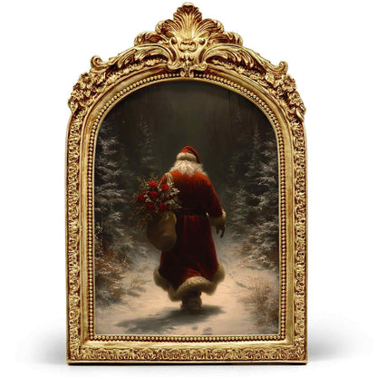 Vintage Santa Arched Frame, 6x9
