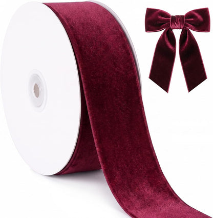 Velvet Ribbon Roll - 25 Yards, 1 Inch Wide, for Christmas Gift Wrapping & Decor - image 21