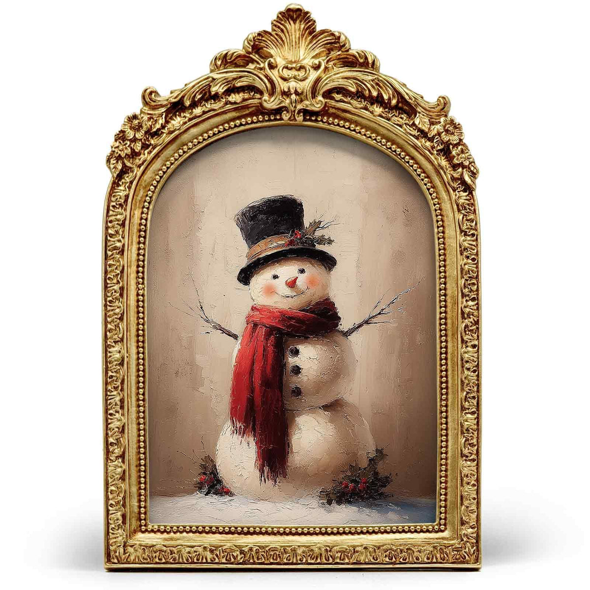 Vintage Santa Arched Frame, 6x9