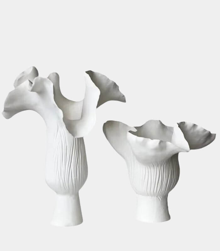1224 Petal Bloom Ceramic Vase – Handcrafted Sculptural Design