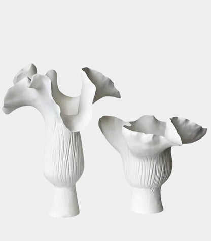 1224 Petal Bloom Ceramic Vase – Handcrafted Sculptural Design