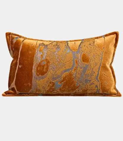 1030 Belcanto Marbled Cushion Cover – Velvet & Woven Jacquard Design
