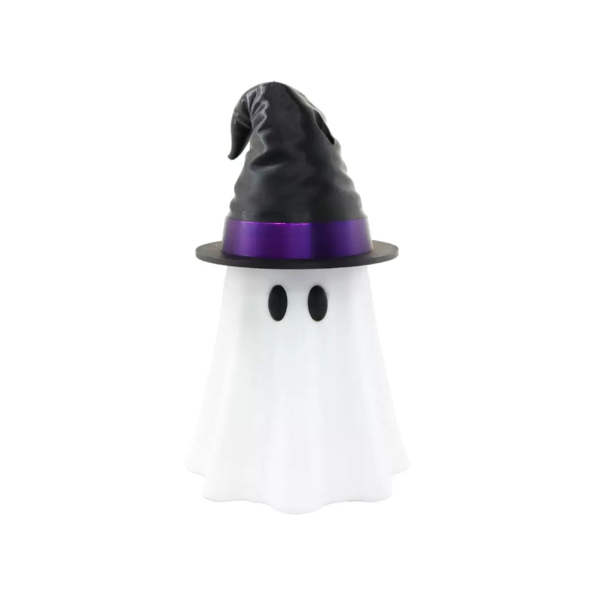 Halloween Witch Hat Ghost Can Holder with Straw Opening, Reusable 3D Beverage Can Cover, Standard or Tall Size, Spooky Drink Accessory for Parties, Desks & Movie Nights