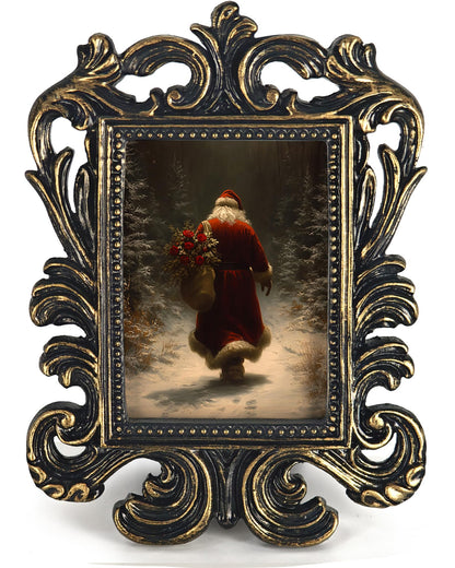 Vintage Santa Picture Frame, 4x5