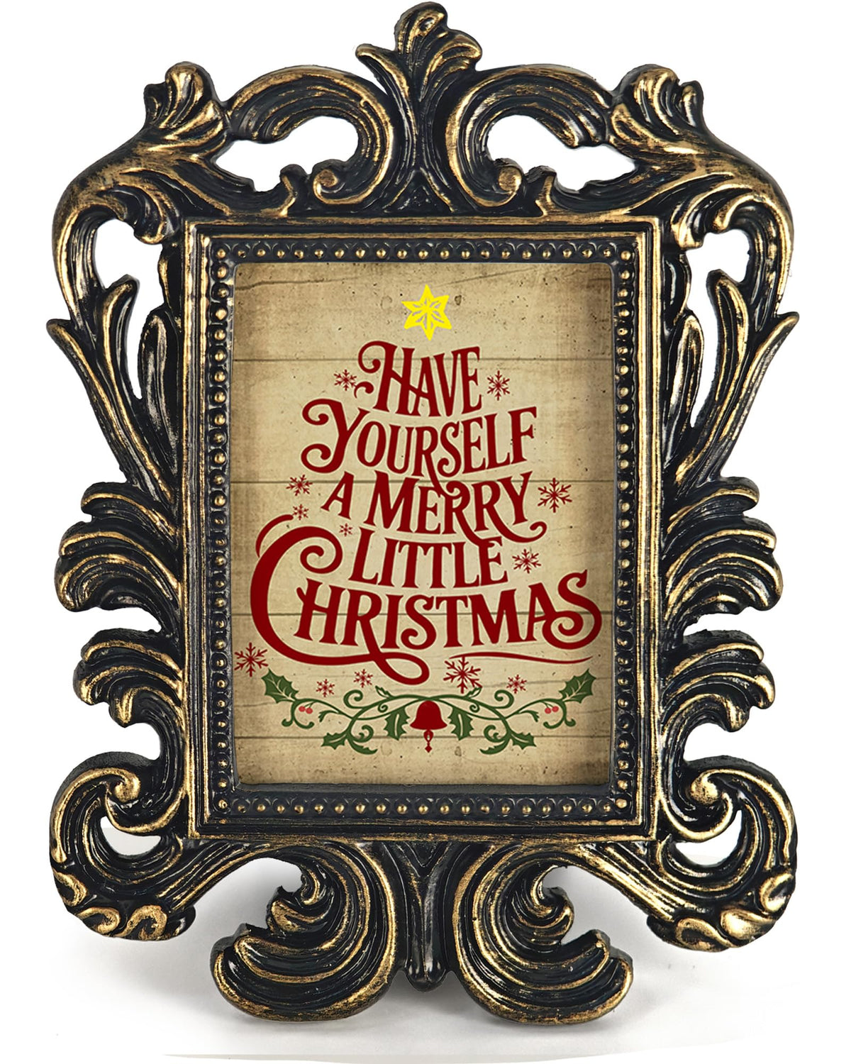 Vintage Santa Picture Frame, 4x5