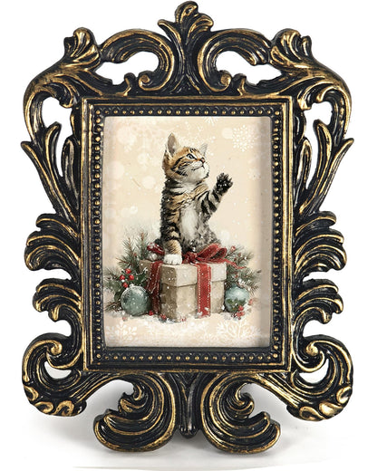 Vintage Santa Picture Frame, 4x5