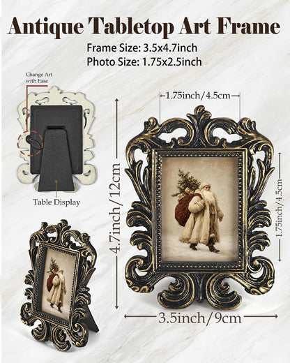 Vintage Santa Picture Frame, 4x5