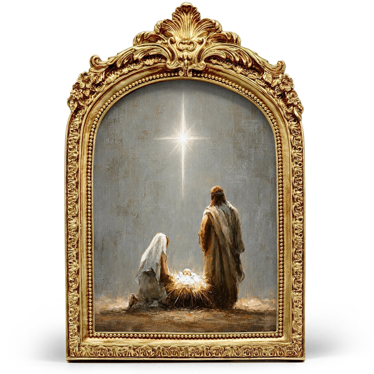 Vintage Santa Arched Frame, 6x9