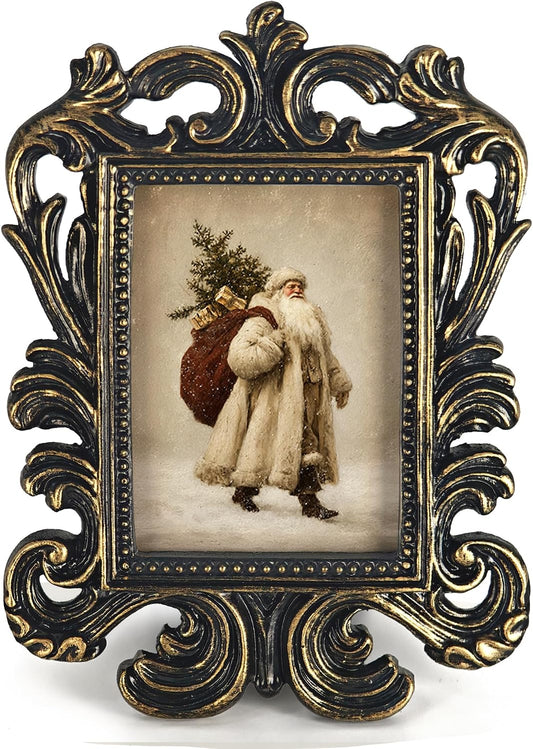 Vintage Santa Picture Frame, 4x5
