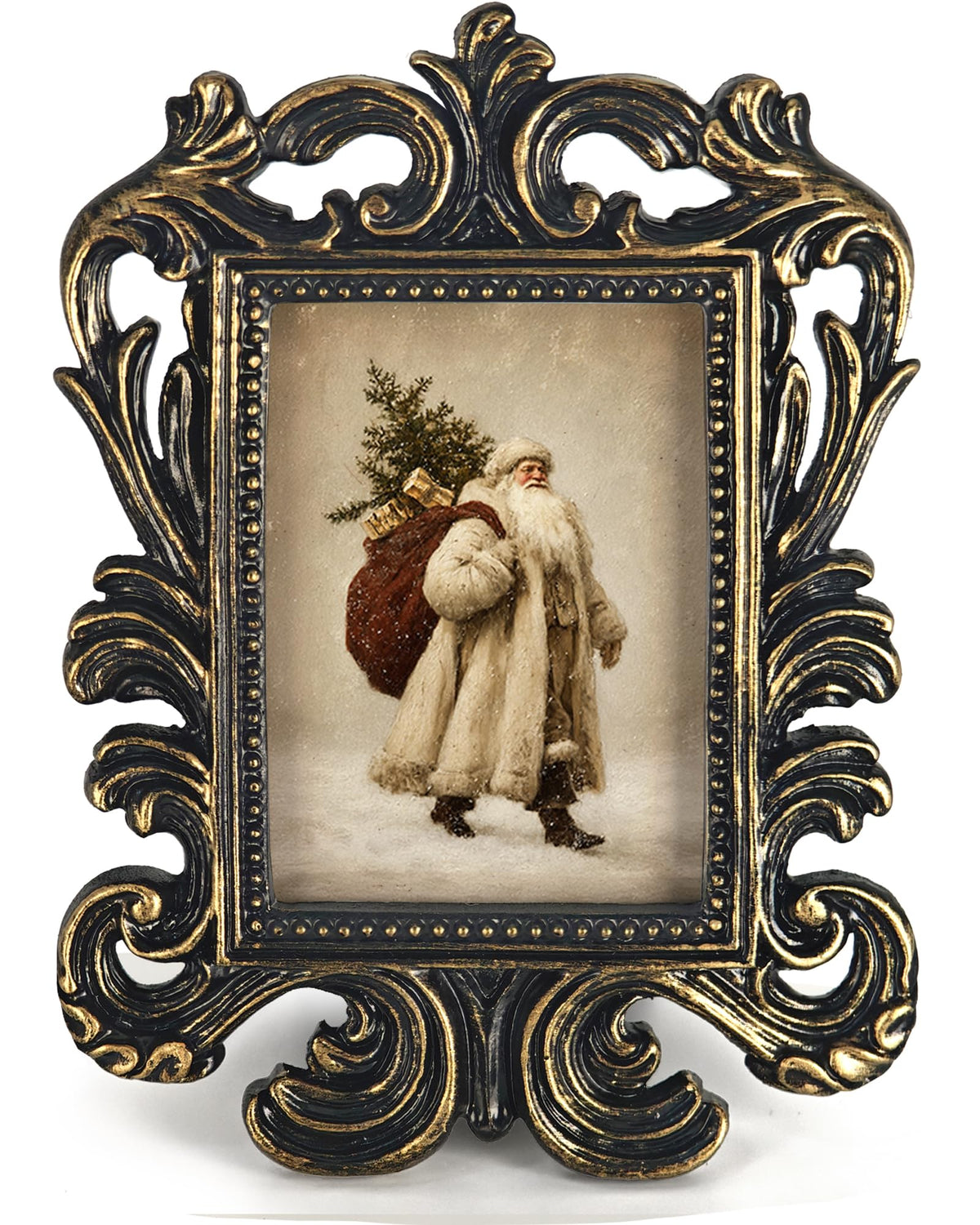 Vintage Santa Picture Frame, 4x5