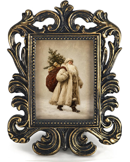 Vintage Santa Picture Frame, 4x5