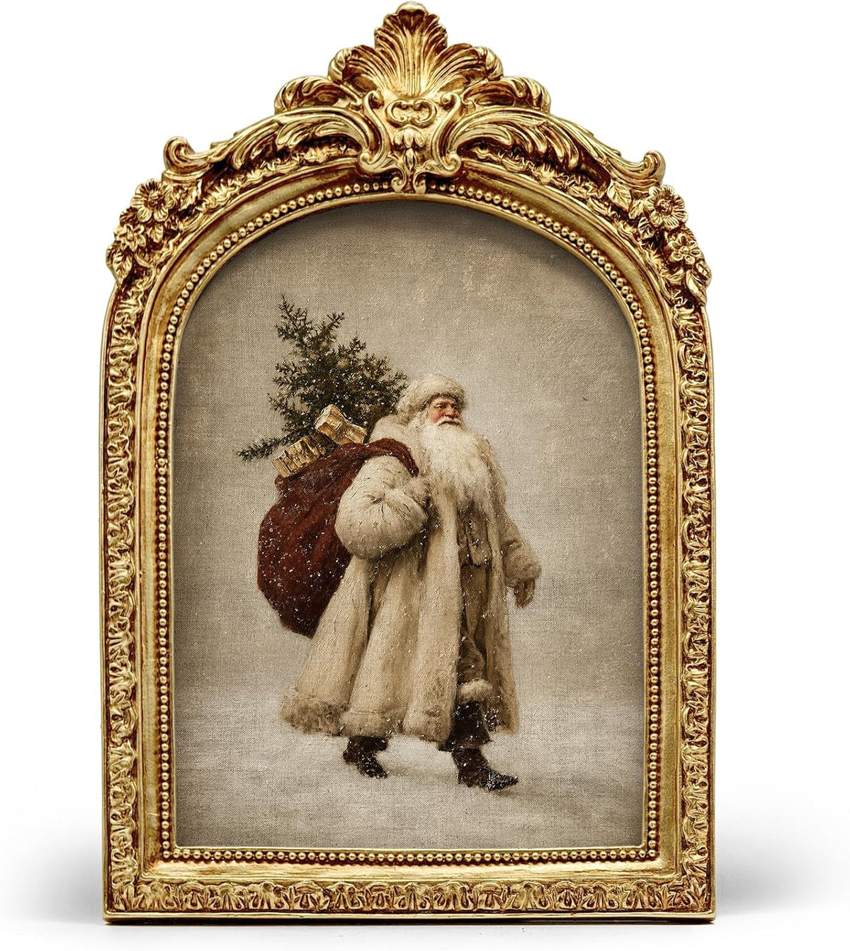 Vintage Santa Arched Frame, 6x9
