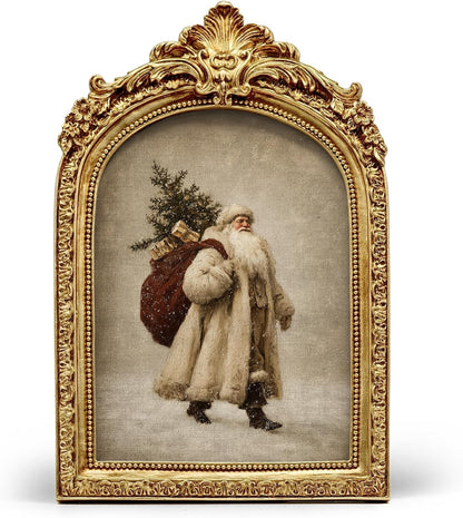 Vintage Santa Arched Frame, 6x9