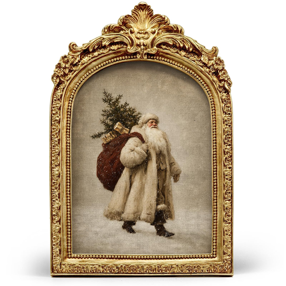 Vintage Santa Arched Frame, 6x9