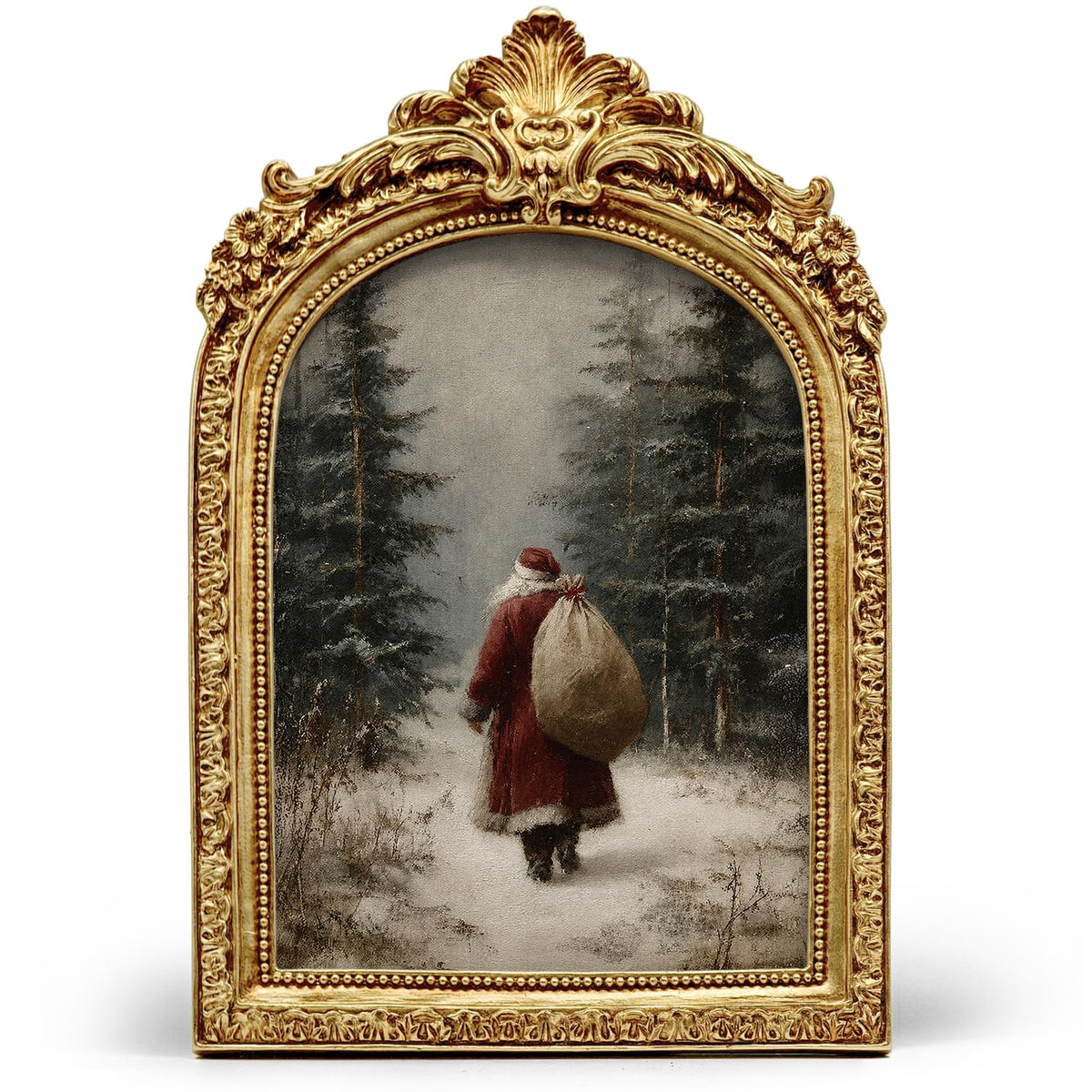 Vintage Santa Arched Frame, 6x9