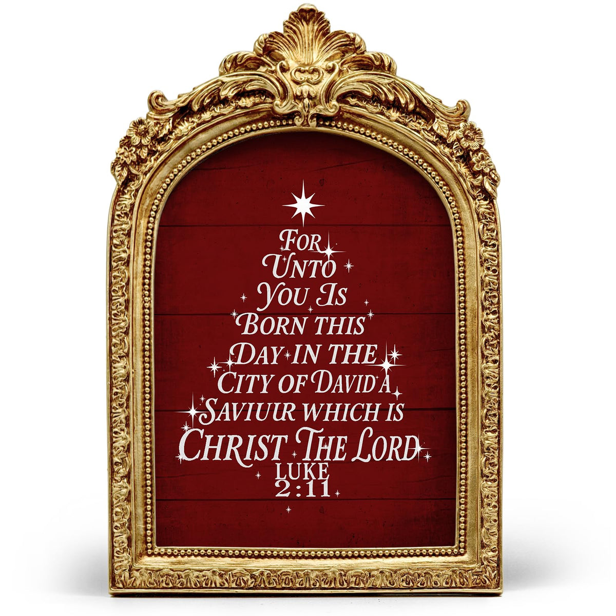 Vintage Santa Arched Frame, 6x9