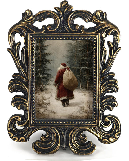 Vintage Santa Picture Frame, 4x5