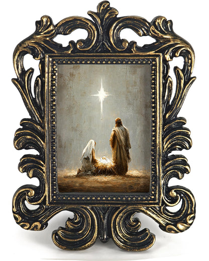 Vintage Santa Picture Frame, 4x5