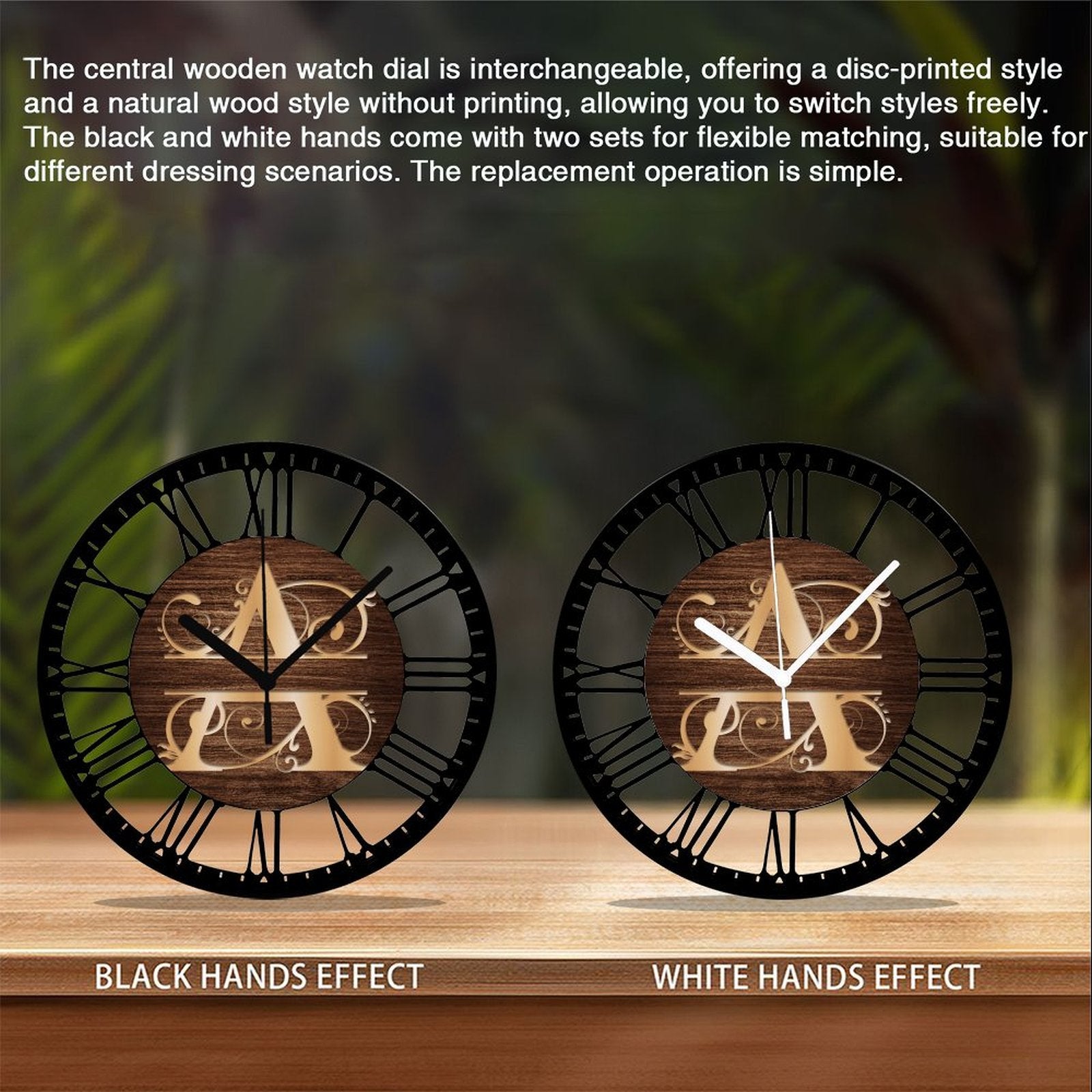 Christmas  name Iron Circular Clock 25CM Roman Numerals 10×10inch(25×25cm)