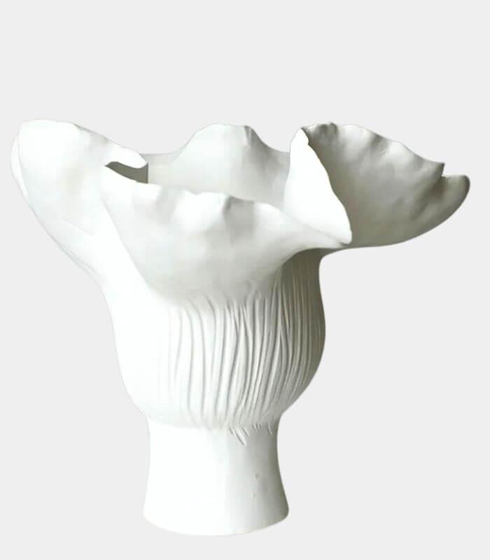 1224 Petal Bloom Ceramic Vase – Handcrafted Sculptural Design