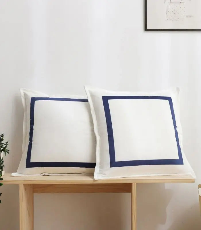 1020 Set of 2 Pcs Elegant Square Velvet Cushion Covers 45x45 cm