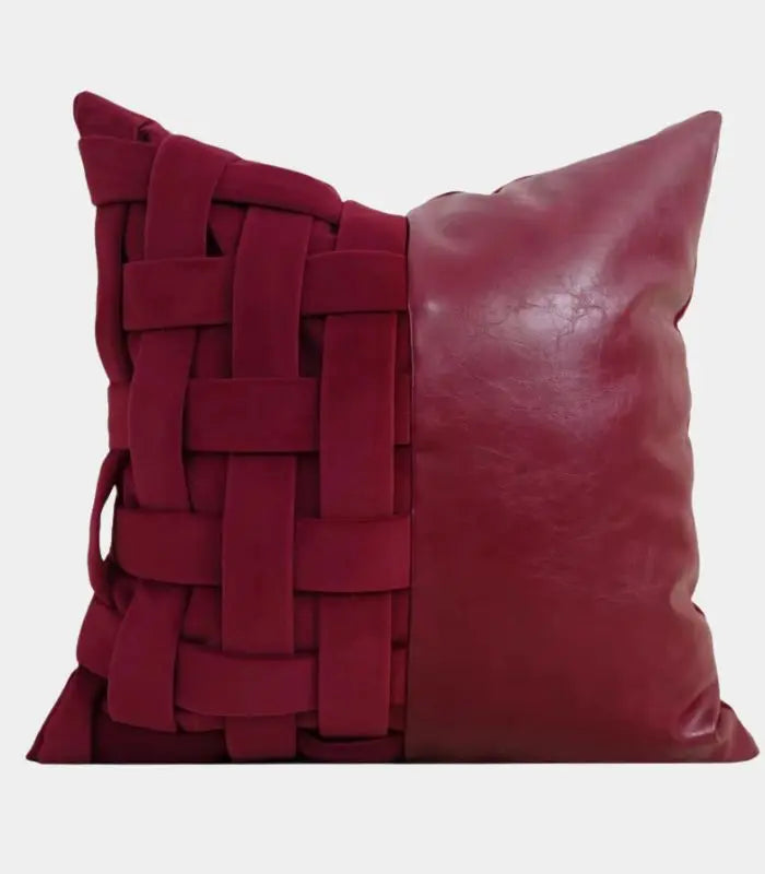 1064 Woven Faux Leather Cushion Cover 45x45 cm (18 in)