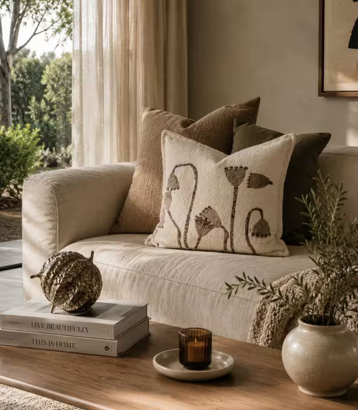 1046 Sorella Embroidered Cushion Cover 45 cm (18 in)