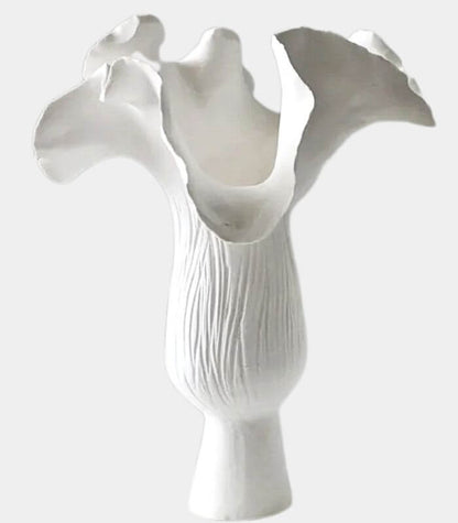 1224 Petal Bloom Ceramic Vase – Handcrafted Sculptural Design