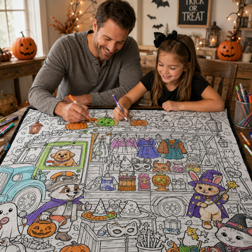Halloween DIY Coloring Blanket