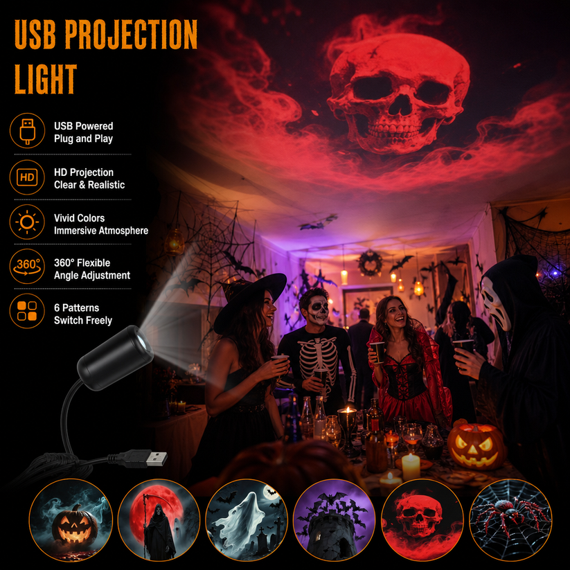 Halloween horror projector unit front view