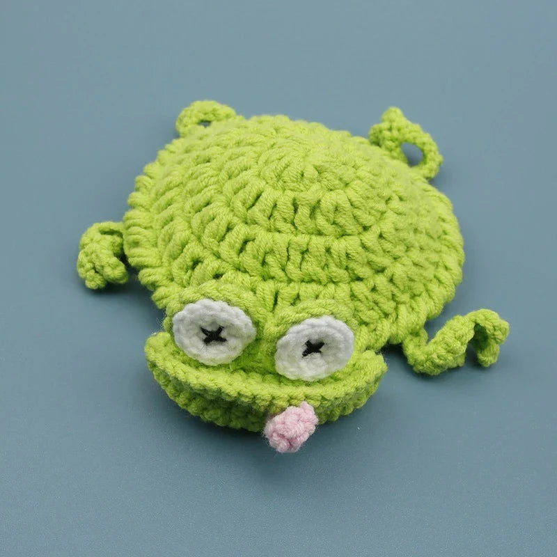 Handmade 3D Crochet Lizard Coaster, Funny Animal Cup Mat, Cute Desk Decor and Unique Gift for Home & Office