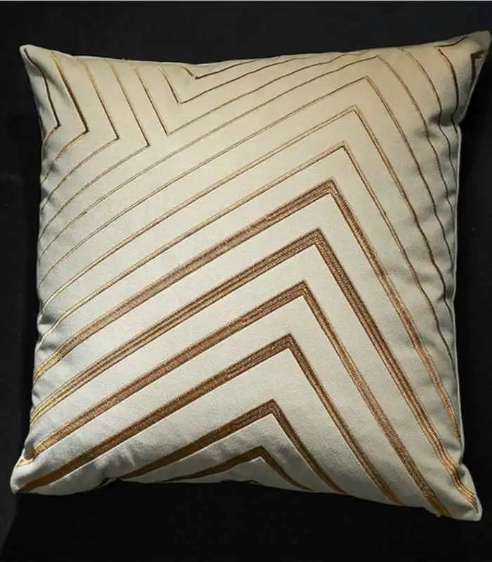 1022 Paddy Velvet Cushion Cover with Gold Embroidery 45 cm (18 in)